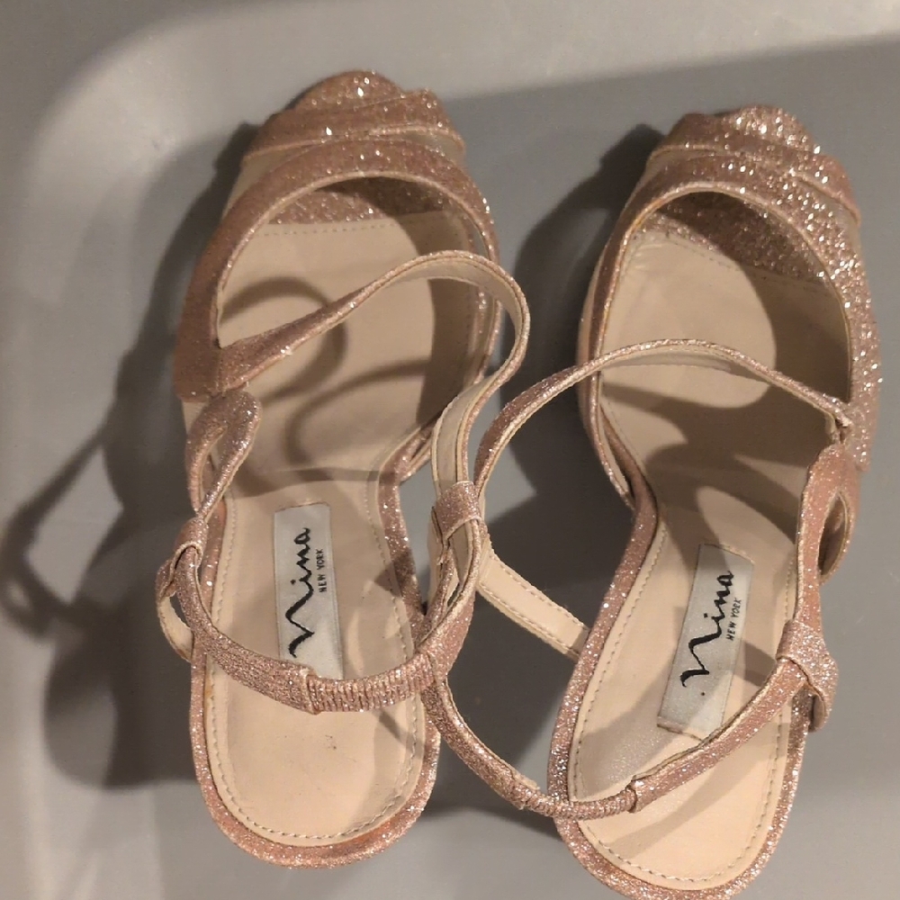Nina Sparkling Rose Strappy Heels